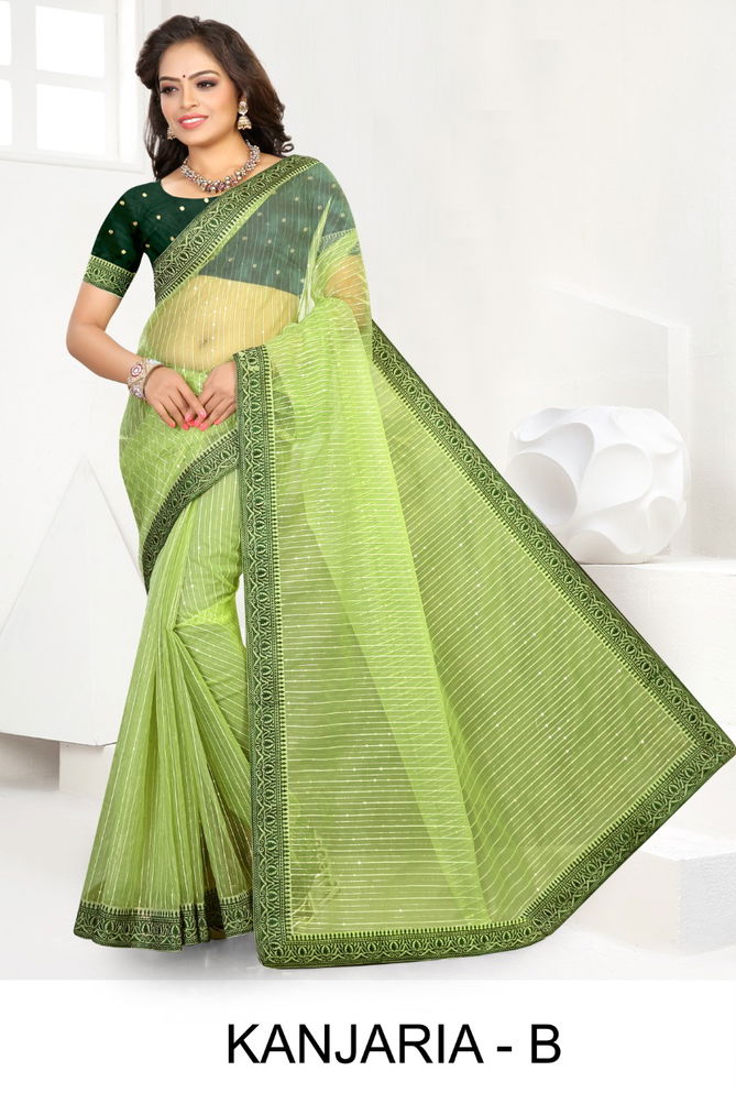 Ronisha Kanjaria Latest Fancy Ethnic Wear Festive Wear Stylish Designer Organza Silk Saree Collection